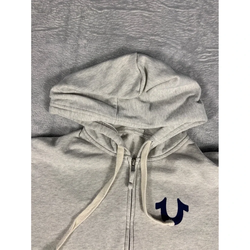 True Religion Brand Jeans World Tour Fashion For The Senses Mens L Gray Hoodie